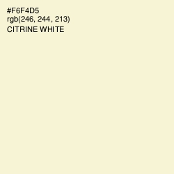 #F6F4D5 - Citrine White Color Image